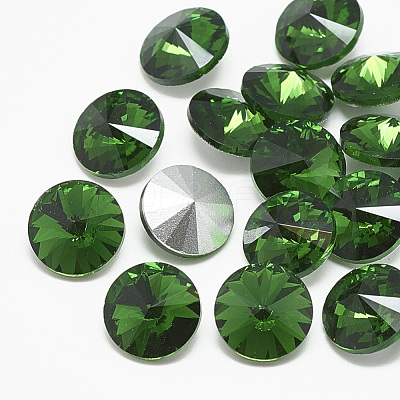 Pointed Back Glass Rhinestone Cabochons RGLA-T086-18mm-20-1