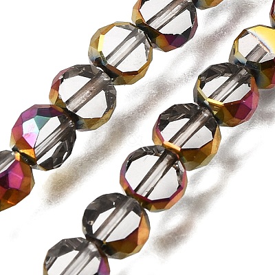 Electroplated Transparent Glass Beads Strands GL-CBA98F0-06B-02-1