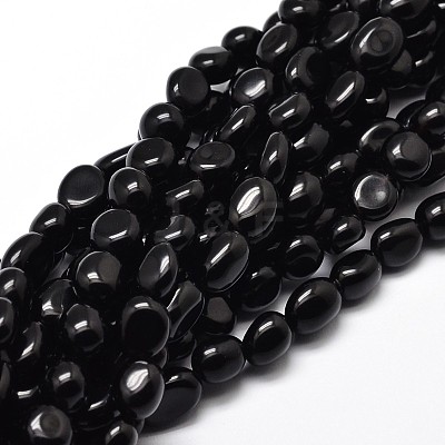 Dyed Natural Obsidian Nuggets Beads Strands LS-G-J335-04-1