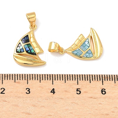 Brass Enamel Pendants KK-H534-04G-1