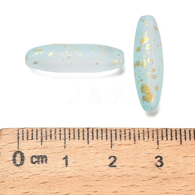 Frosted Glass Beads FGLA-L001-001K-1
