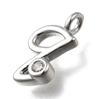 Brass Micro Pave Cubic Zirconia Pendants KK-B132-12P-Q-1