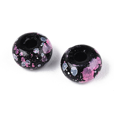 3/0 Baking Paint Glass Beads GLAA-G118-02G-1