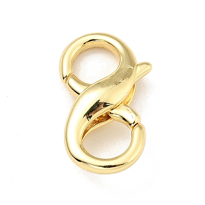 Brass Double Opening Lobster Claw Clasps X-KK-G416-53G-1