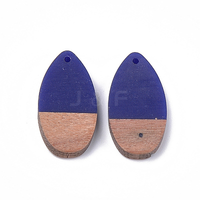 Resin & Walnut Wood Pendants RESI-S358-16G-1