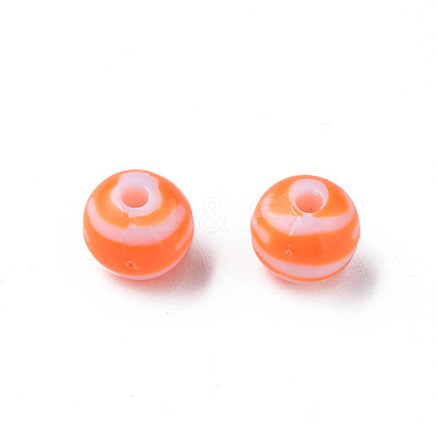 Opaque Striped Acrylic Beads MACR-S373-27D-04-1
