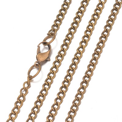 Iron Curb Chain Necklace Making X-MAK-K001-01AB-1