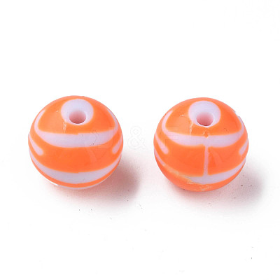 Opaque Striped Acrylic Beads MACR-S373-27B-04-1