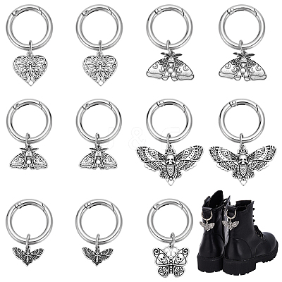 12Pcs 6 Style Alloy Pendant Decorations HJEW-GA00036-1