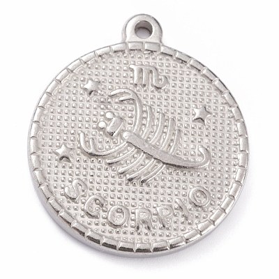 304 Stainless Steel Pendants STAS-O140-02P-C-1