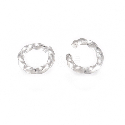 Tarnish Resistant 304 Stainless Steel Twisted Open Jump Rings X-STAS-G225-10P-07-1