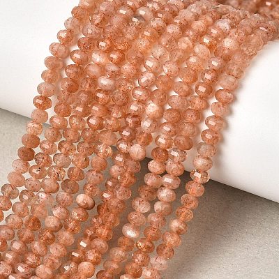 Natural Gold Sunstone Beads Strands G-K376-I06-3x4mm-1