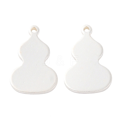 925 Sterling Silver Blank Gourd Charms STER-F057-06S-1