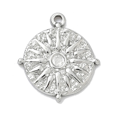 304 Stainless Steel Pendant Cabochon Settings STAS-G361-05P-1