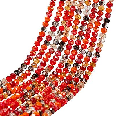 Electroplate Glass Beads Strands EGLA-SZ0001-32D-1