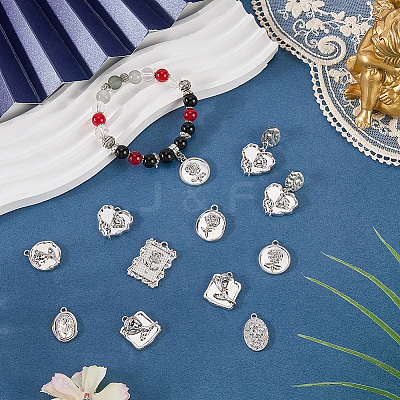 32Pcs 8 Styles Alloy Pendants FIND-SC0022-88-1