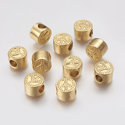 Ion Plating(IP) 304 Stainless Steel European Beads Enamel Settings STAS-J022-045G-1