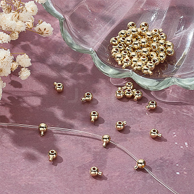 60Pcs Brass Crimp Beads KK-HY0004-18-1