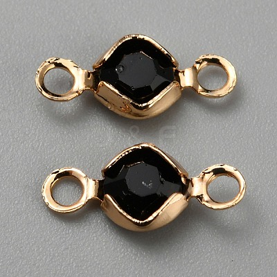 Brass Rhinestone Connector Charms LS-RB-WH0001-08D-1