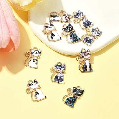 10Pcs Alloy Enamel Pendants ENAM-FS0001-83-1