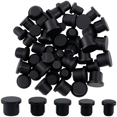 50Pcs 5 Styles Silicone Hole Plugs AJEW-GF0011-62B-1