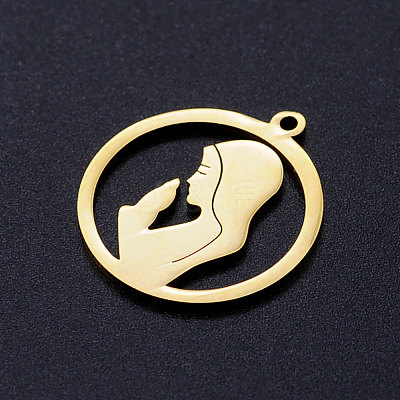 201 Stainless Steel Pendants STAS-S105-JN383-2-15-1