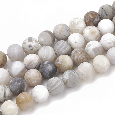 Natural Bamboo Leaf Agate Beads Strands X-G-T106-026-1