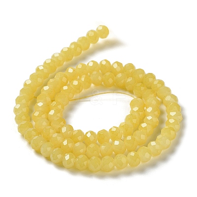 Baking Paint Imitation Jade Glass Bead Strands DGLA-A034-J8MM-A-1