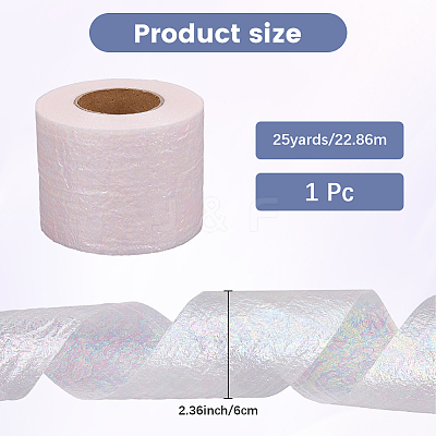 Sparkle Polyester Laser Deco Mesh OCOR-WH20001-34C-1