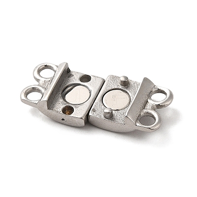 Non-Tarnish 304 Stainless Steel Multi-Strands Magnetic Slide Clasps STAS-P325-06P-1