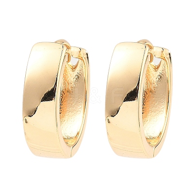 Brass Thick Hoop Earrings EJEW-I289-10B-KCG-1