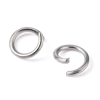 Tarnish Resistant 304 Stainless Steel Open Jump Rings STAS-E011-5x0.7mm-1
