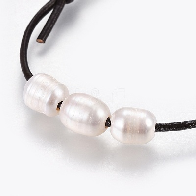 Adjustable Cowhide Leather Cord Bracelets BJEW-JB04113-01-1