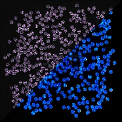 8/0 Luminous Glass Seed Beads LUMI-PW0001-186B-06-1