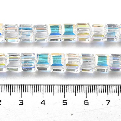 Electroplate Glass Beads Strands EGLA-H108-01A-AB01-1