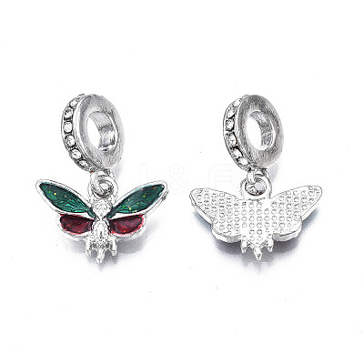 Rack Plating Alloy Enamel European Dangle Charms LS-MPDL-N039-040-1