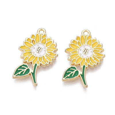 Alloy Enamel Pendants ENAM-T024-32C-G-1