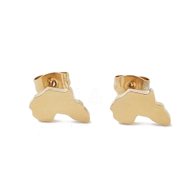 PVD Vacuum Plating 304 Stainless Steel Stud Earrings for Women X-EJEW-A048-07G-1