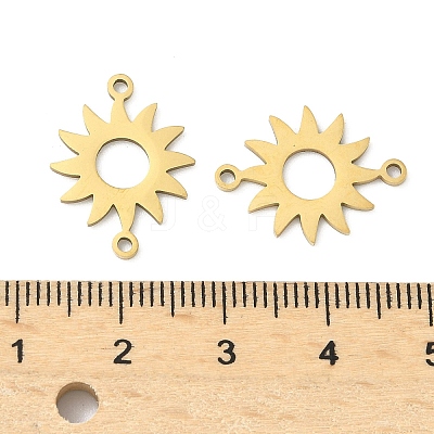 201 Stainless Steel Laser Cut Connector Charms STAS-P428-06G-1