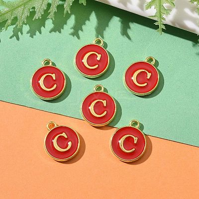 Golden Plated Alloy Enamel Charms LS-ENAM-S118-03C-1