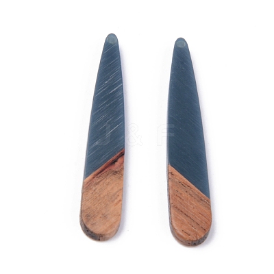 Resin & Walnut Wood Pendants X-RESI-S358-40P-1