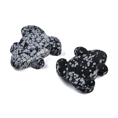 Natural Snowflake Obsidian Carved Beads G-K383-17C-1