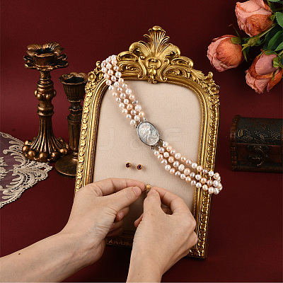 1Pc TPR Covered with Velvet Necklace Display Photo Frames NDIS-SP0001-04A-1
