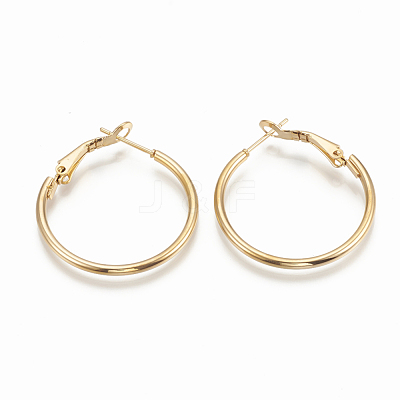 304 Stainless Steel Hoop Earrings X-STAS-S078-08-50mm-1
