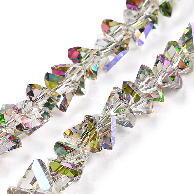 Electroplate Transparent Glass Beads Strands EGLA-P052-02A-HR01-1