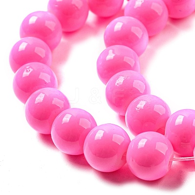 Painted Glass Bead Strands DGLA-S071-8mm-B8-1