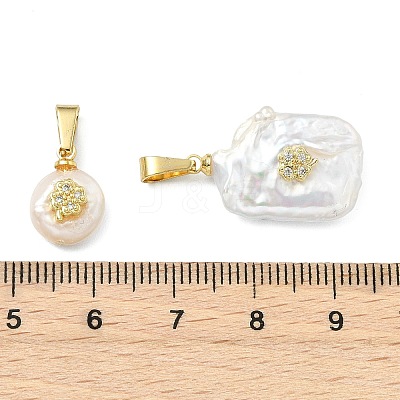 Natural Baroque Keshi Pearl Pendants PALLOY-JF05824-1