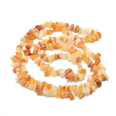 Natural Topaz Jade Chip Bead Strands X-G-M205-16-1
