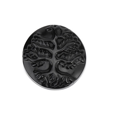 Natural Obsidian Carved Big Pendants PW-WG37954-14-1