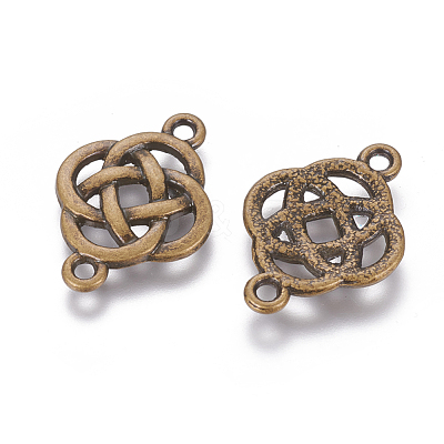 Flower Knot Tibetan Style Alloy Links connectors X-TIBEP-R338-33AB-NR-1